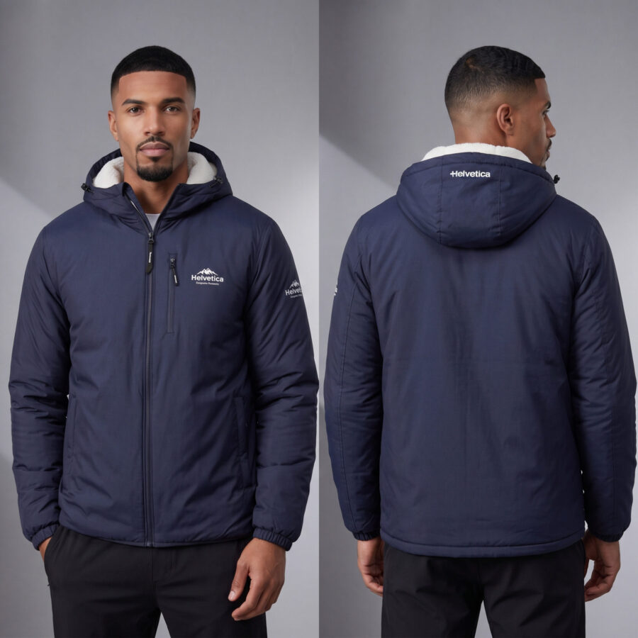AUTEUIL Veste à Capuche Helvetica Mountain Pioneers Bleu Marine