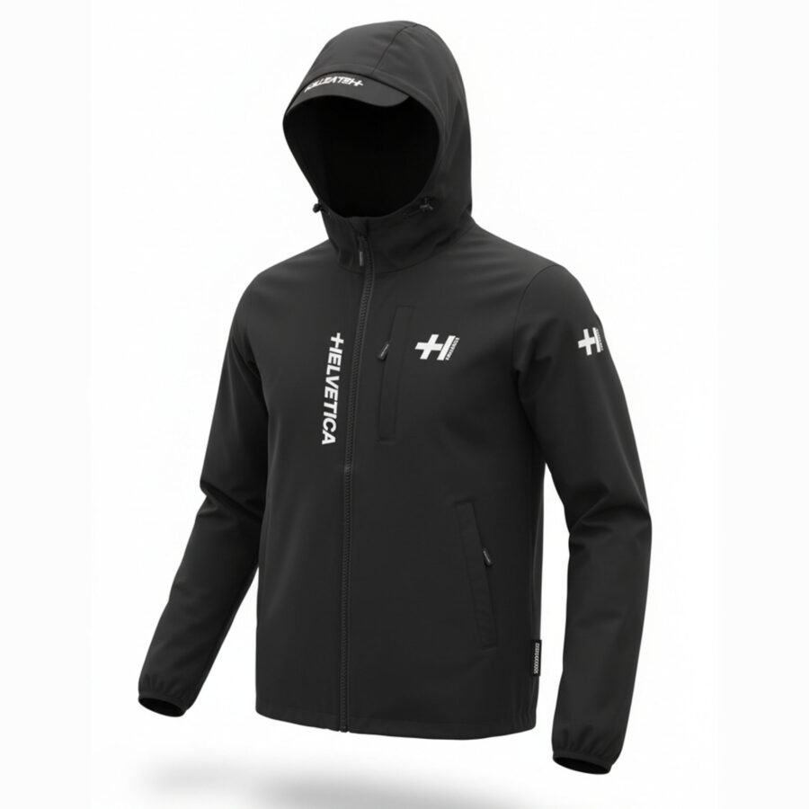 TRACK 2 (Noire) 69€ 🌞Veste Coupe-Vent Helvetica